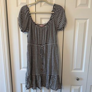 Juicy Couture Striped Black and White Dress